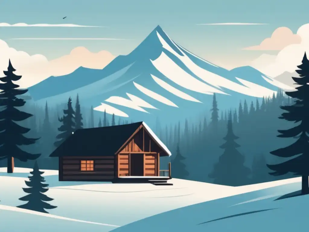 Paisaje sereno con cabaña y montañas Paisaje sereno montañas, cabaña madera, vinos eslovenos cocina Alpes