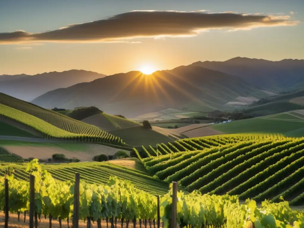 Paisaje sereno de viñedo en Marlborough, Nueva Zelanda