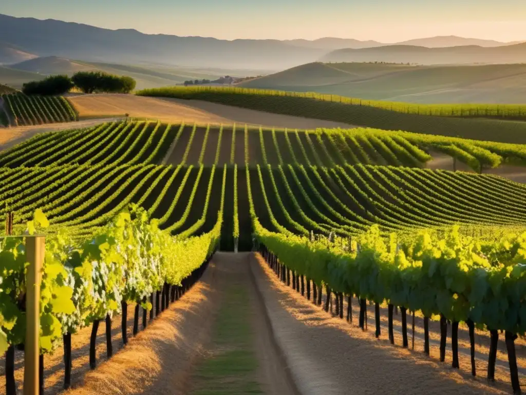 Paisaje sereno de viñedo Verdejo en Rueda