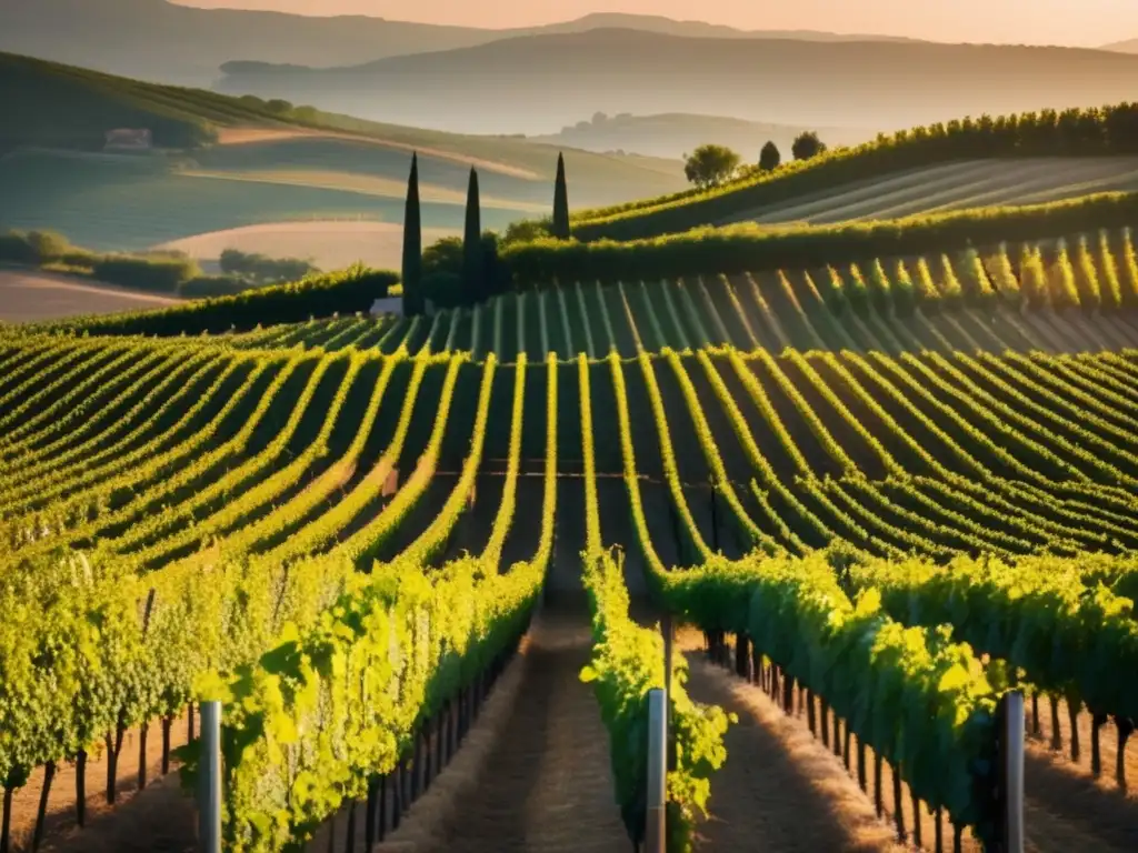 Paisaje de viñedo italiano al atardecer: Festival Prosecco Italia: Experiencia enológica única