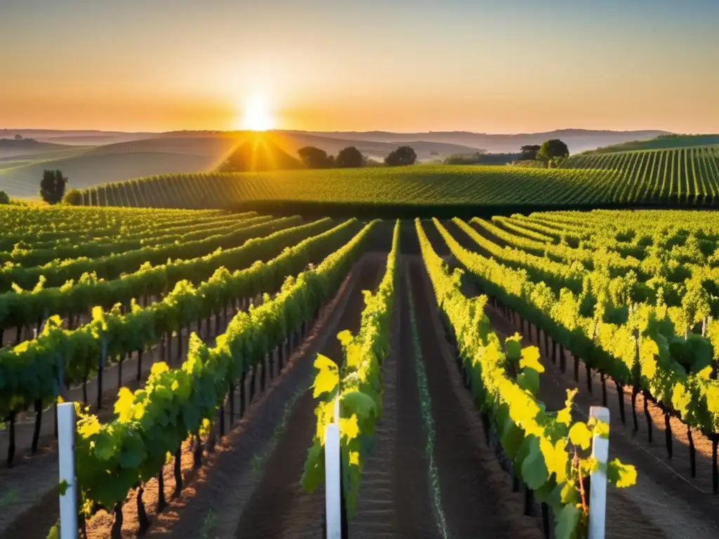 Paisaje de viñedo con uvas maduras - Desafíos de la Segunda Fermentación en Vinos Espumosos