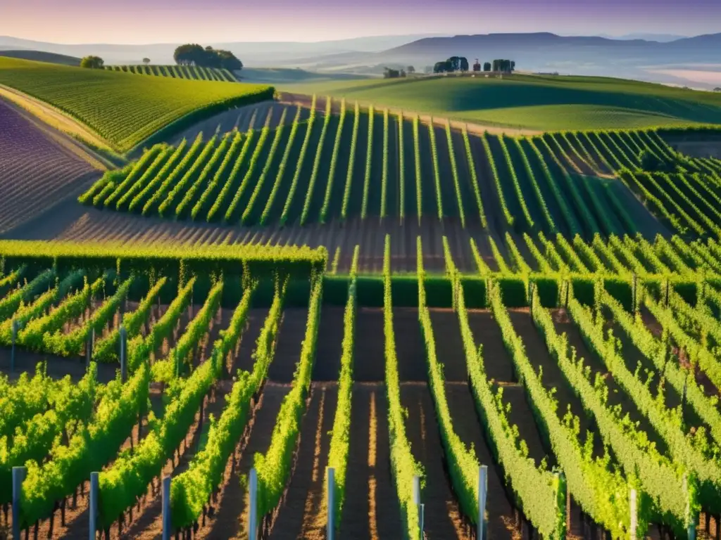 Paisaje de viñedos: técnicas futuristas preservar esencia vino