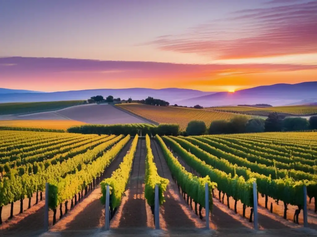 Un paseo tranquilo por un viñedo dorado al atardecer - Tour de vinos sin excederte