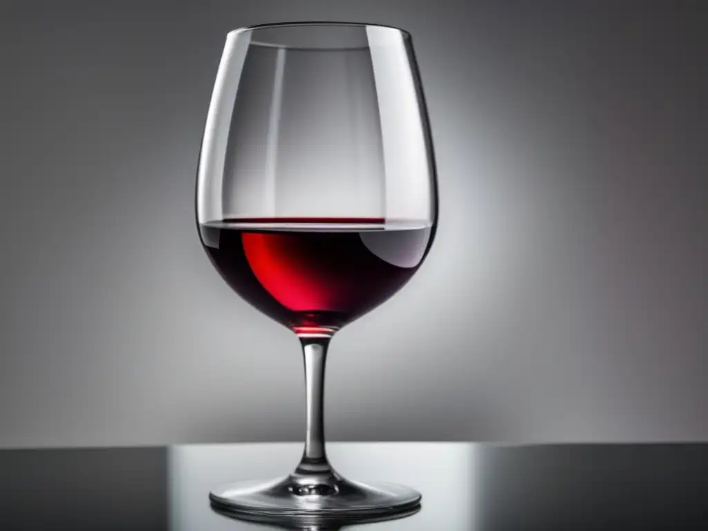 Guía paso a paso para catar vinos: copa de vino tinto en fondo blanco, elegante y sofisticada