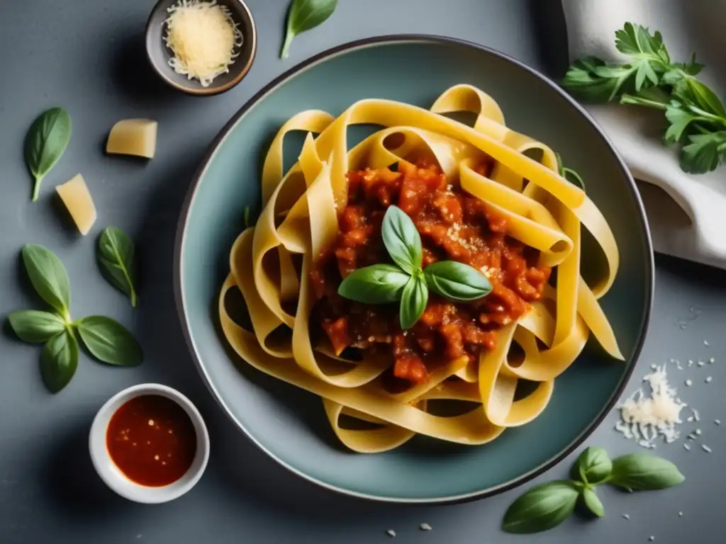 Plato de pasta italiana con salsa sabrosa - Mejores vinos para pastas italianas