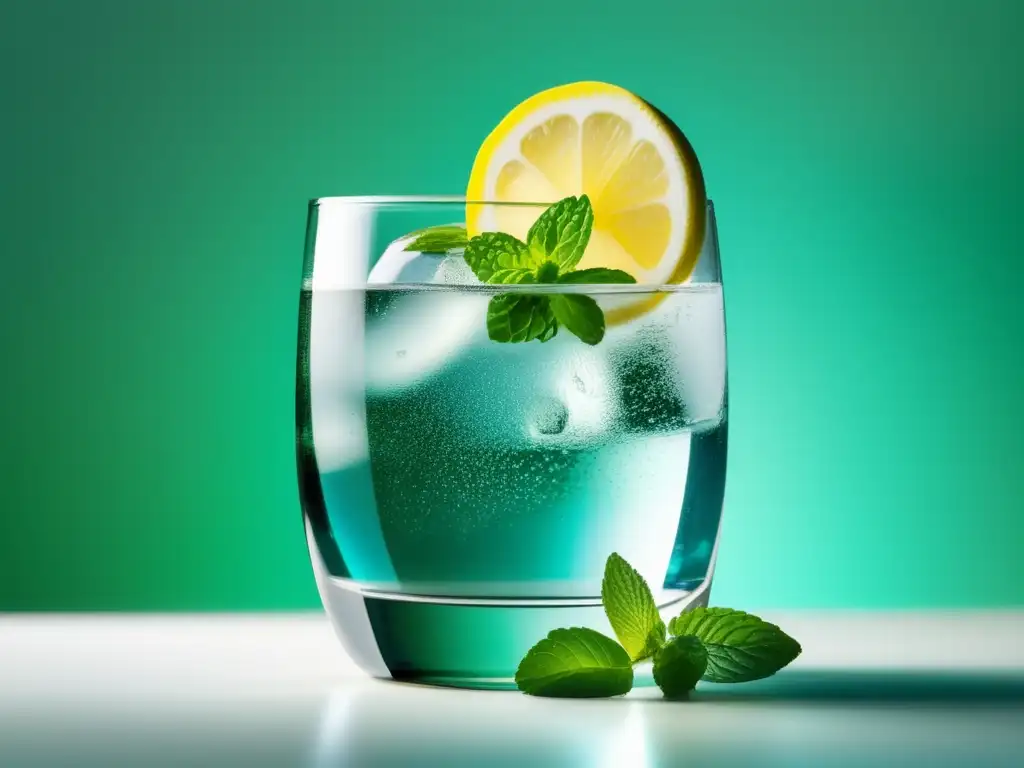 Recomendaciones consumo vino diabetes - Agua con limón y menta, opción saludable y refrescante