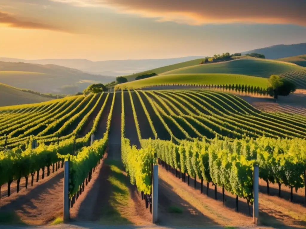 Regiones vinícolas: altitudes sorprendentes, viñedo sereno en colina pintoresca