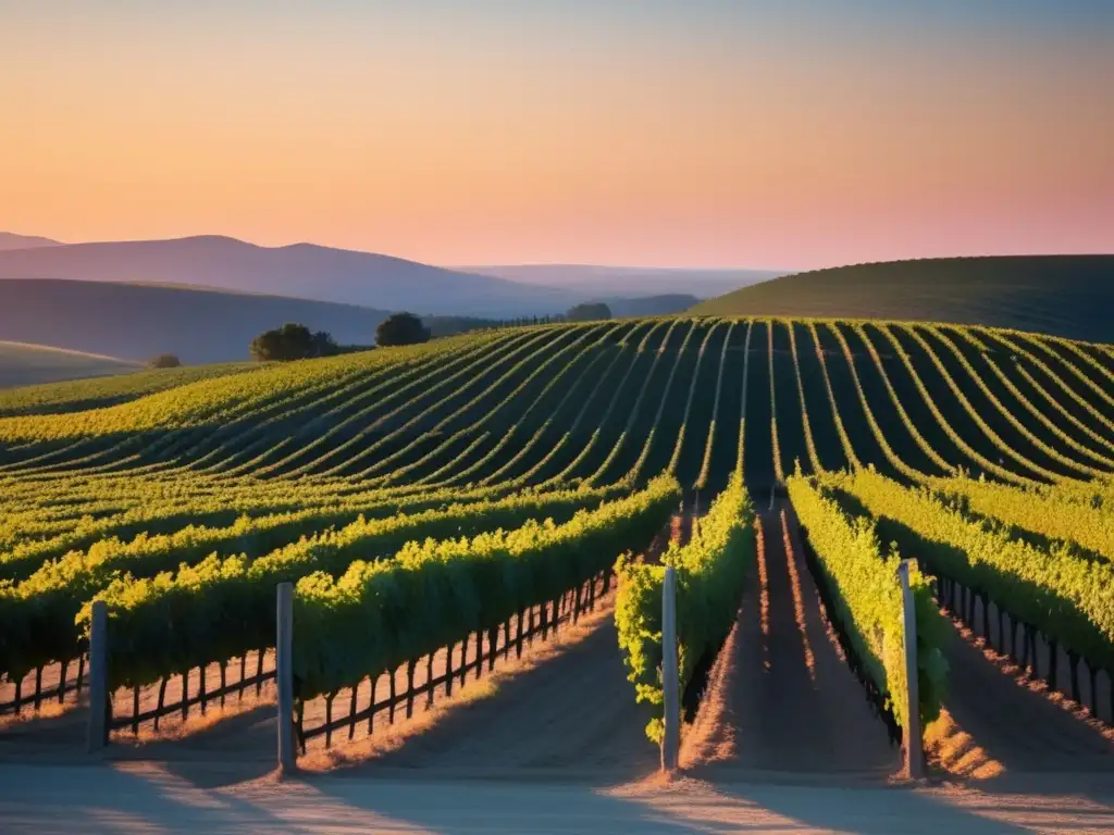 Secretos vinícolas de Henri Jayer en un viñedo al atardecer