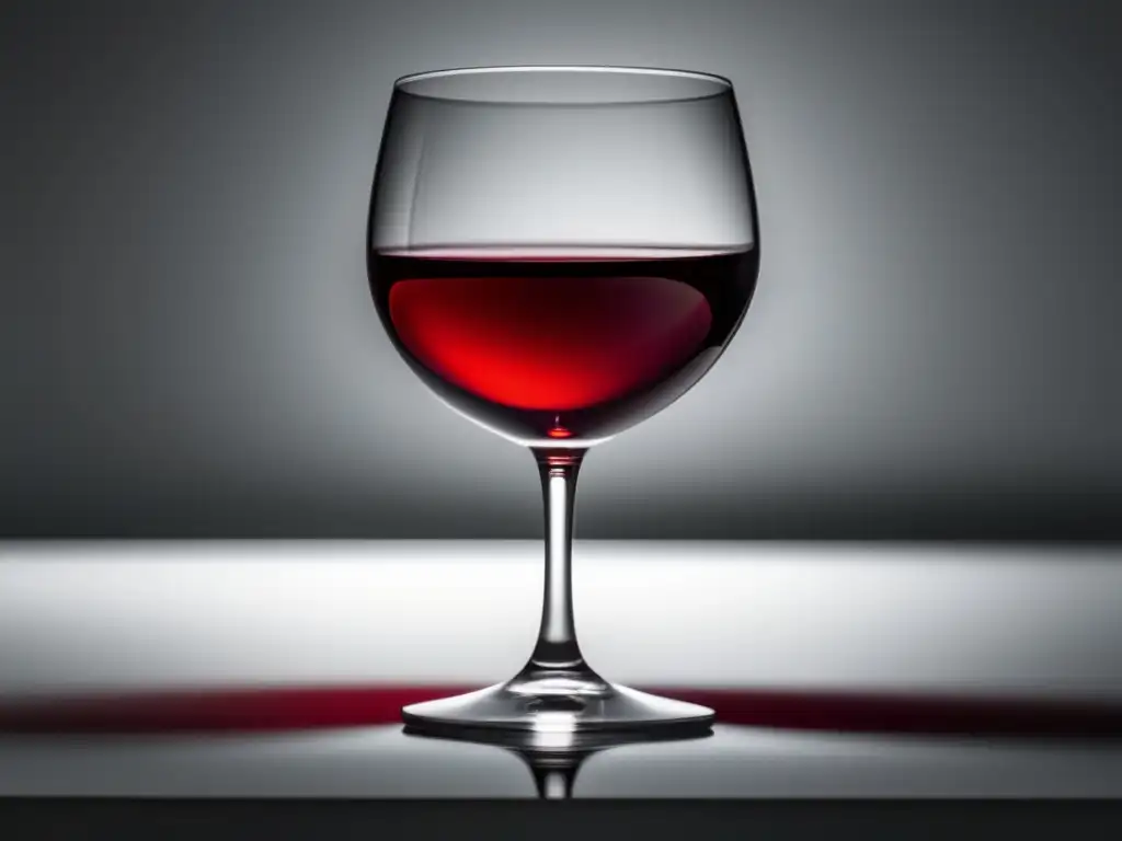 Simbolismo del vino en 'La Divina Comedia'- Copa de vino rojo reflejando luz, elegante y puro