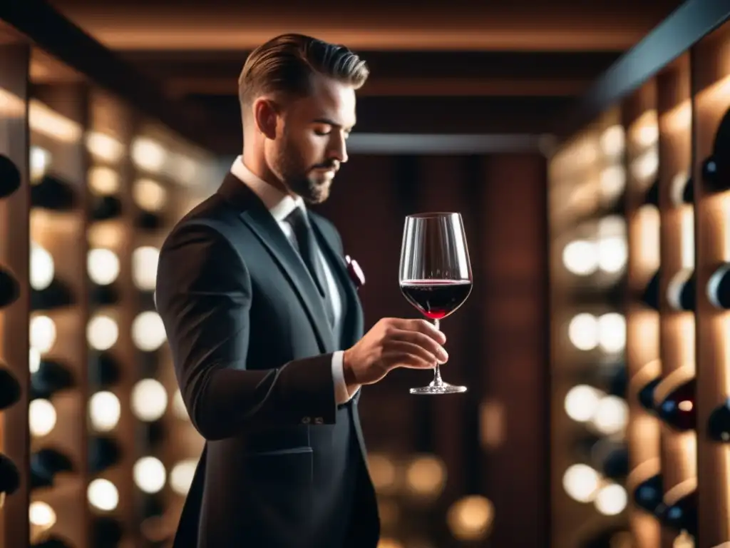 Sommelier experto en acción, realzando la experiencia del vino: Guía de Cata Profesional