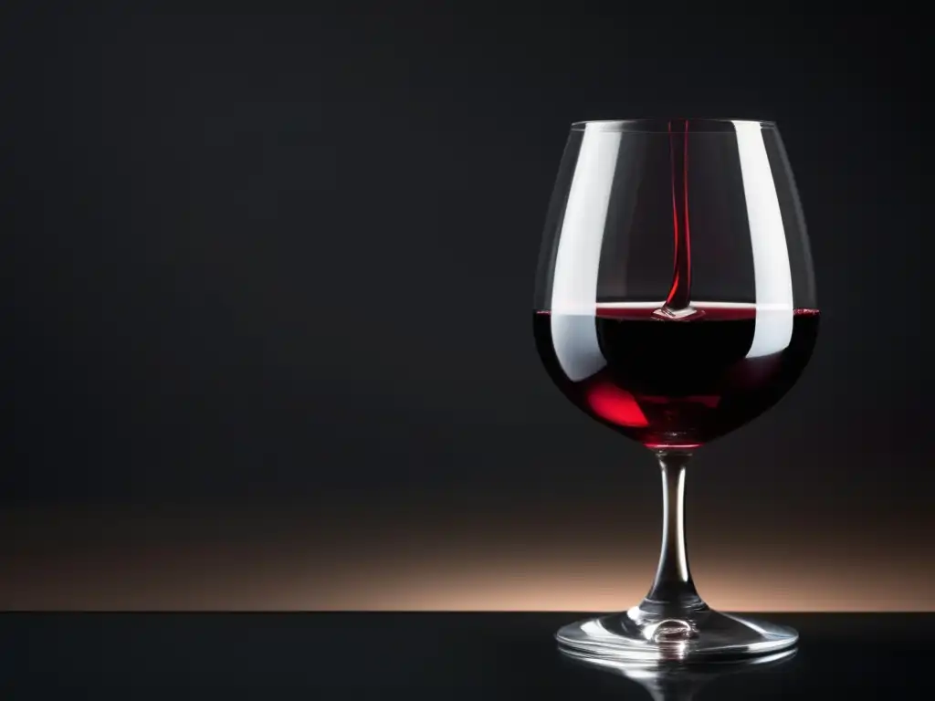 Talleres de maridaje sensorial vinomúsica con elegante copa de vino rojo