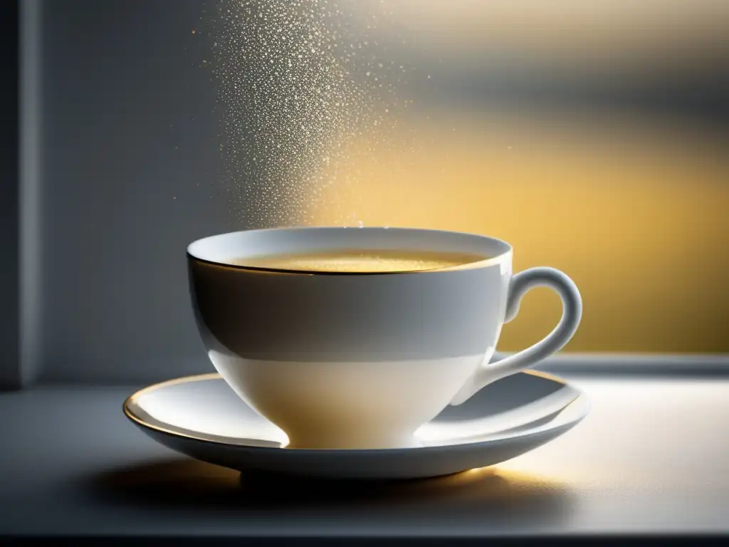 Taza de té con vino dorado Taza de té con vino espumoso para afternoon tea