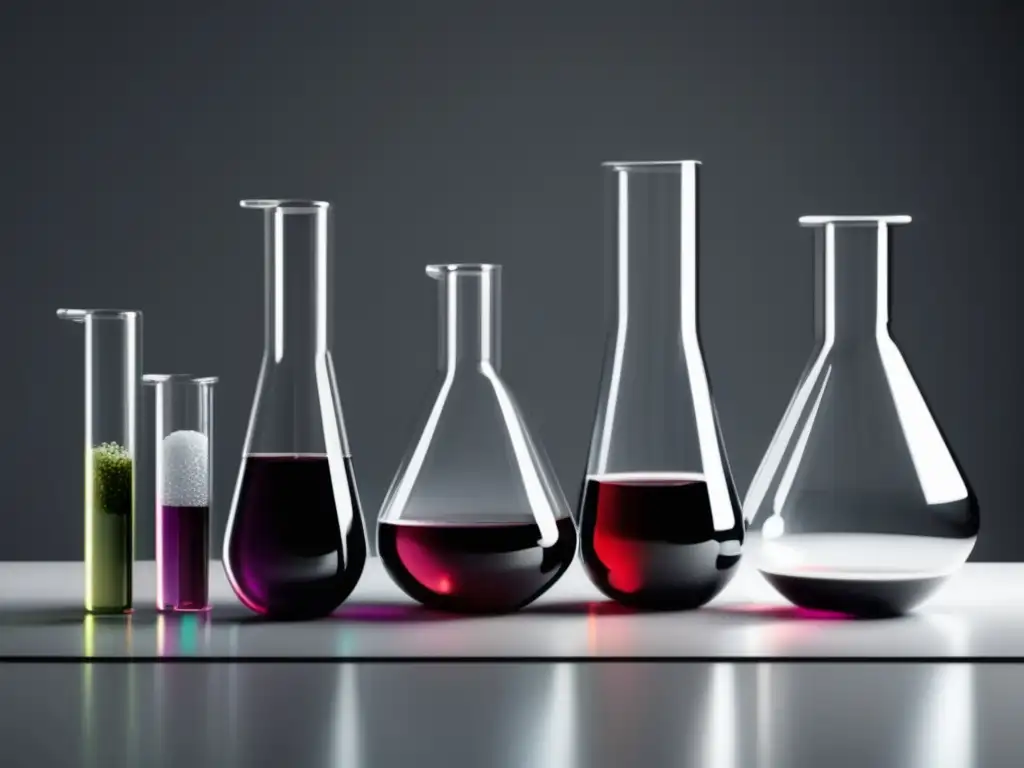 Técnicas de vinificación innovadoras en un moderno laboratorio de vino con líneas limpias y esquema de colores monocromático