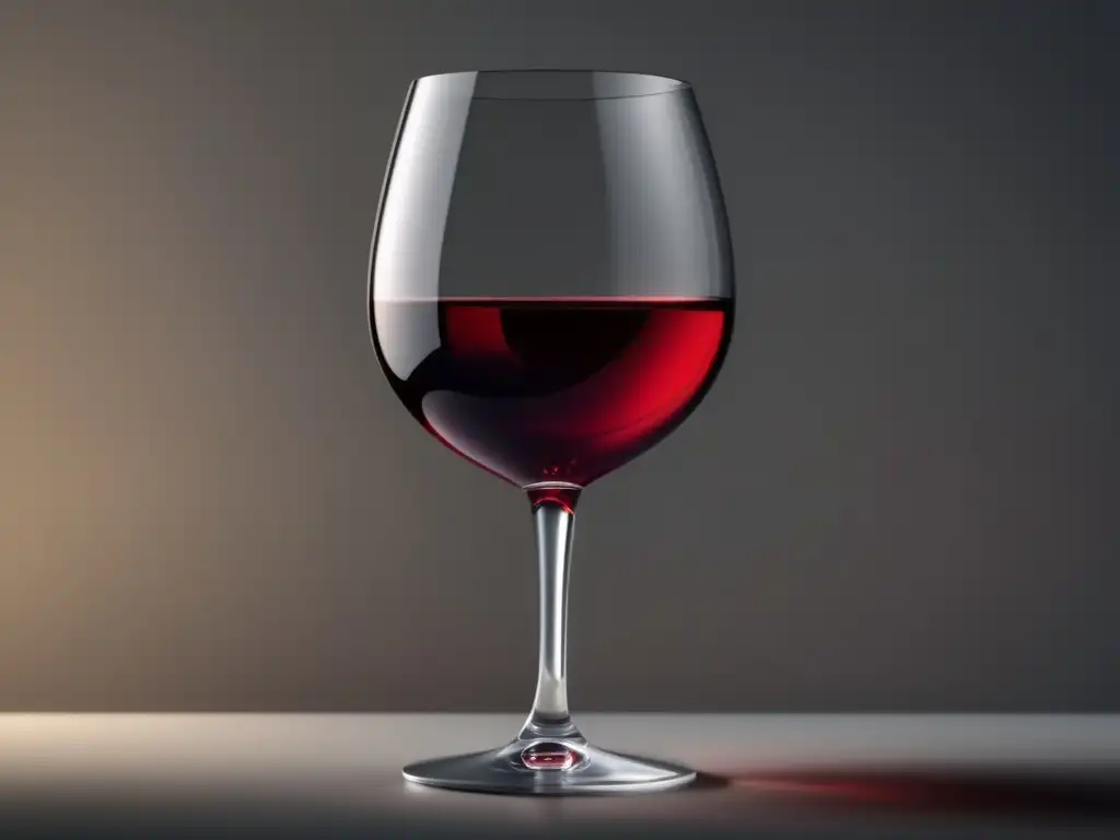 Tendencias vino siglo XXI: Copa de vino rojo elegante y minimalista en alta definición