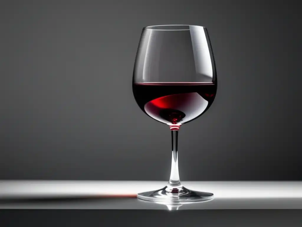 Copa de vino tinto con textura suave y elegante, evocando sofisticación y la psicología del consumidor de vino