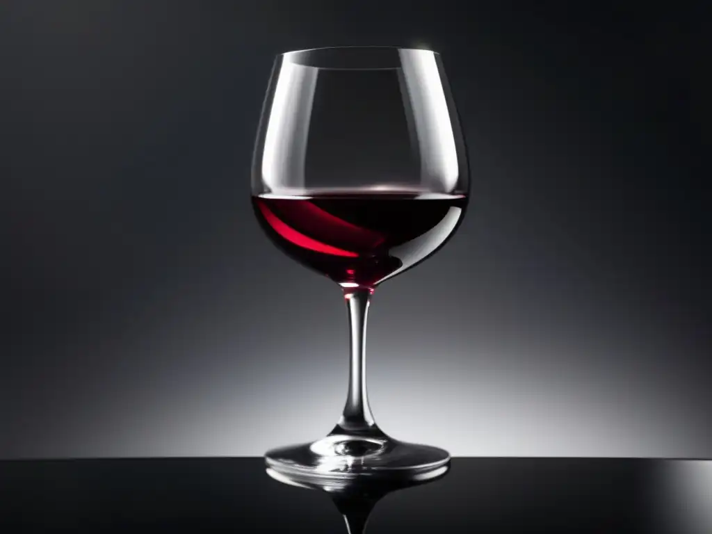 Vino tinto elegante y minimalista sobre encimera de mármol negro, ideal para maridar con jazz