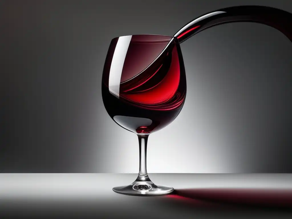 Vino tinto intenso y elegante sobre fondo blanco - Mejores palabras clave para describir vinos