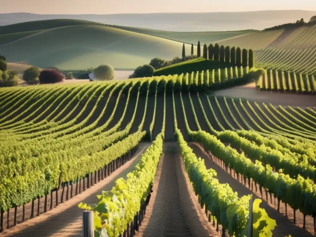 Tour de vinos sereno en viñedo elegante