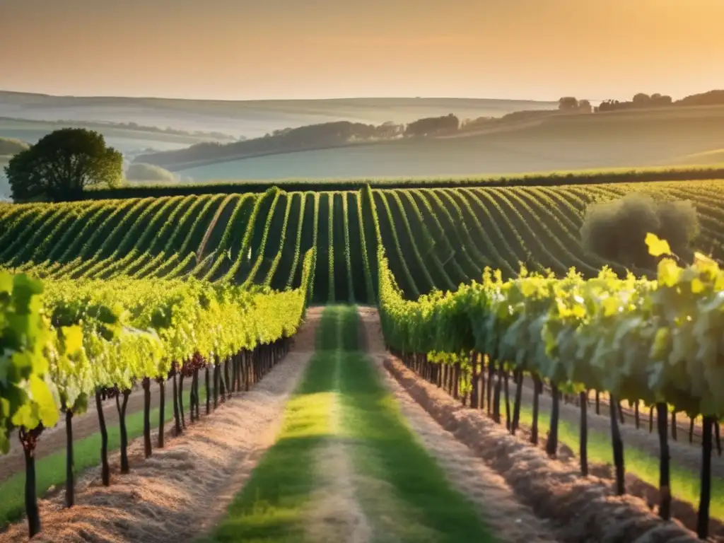 Tradiciones vinícolas de Borgoña: paisaje sereno y elegante que captura la belleza atemporal y valores tradicionales de la región