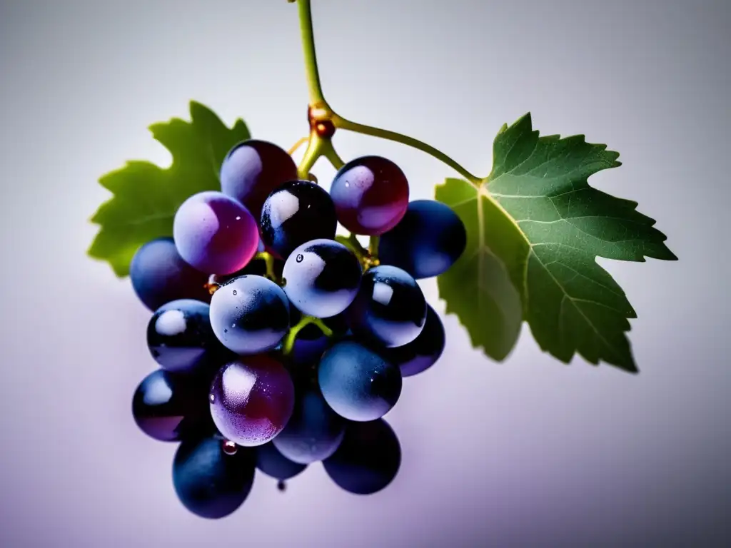 Grapes in shades of purple symbolizing genomic science in wine