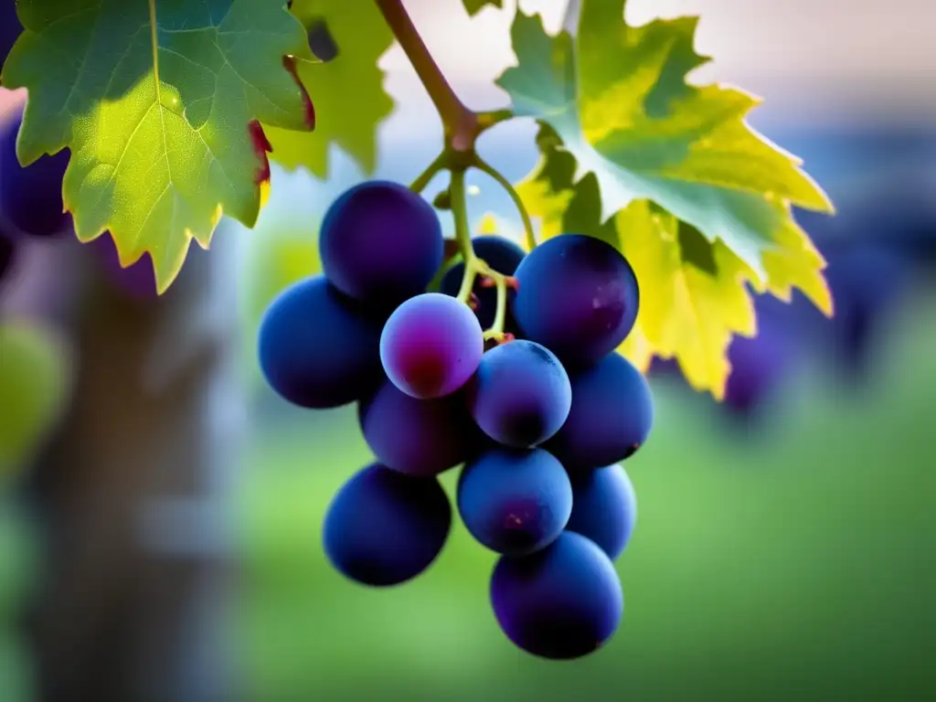 Uvas maduras y jugosas, expresión uva maceración carbónica