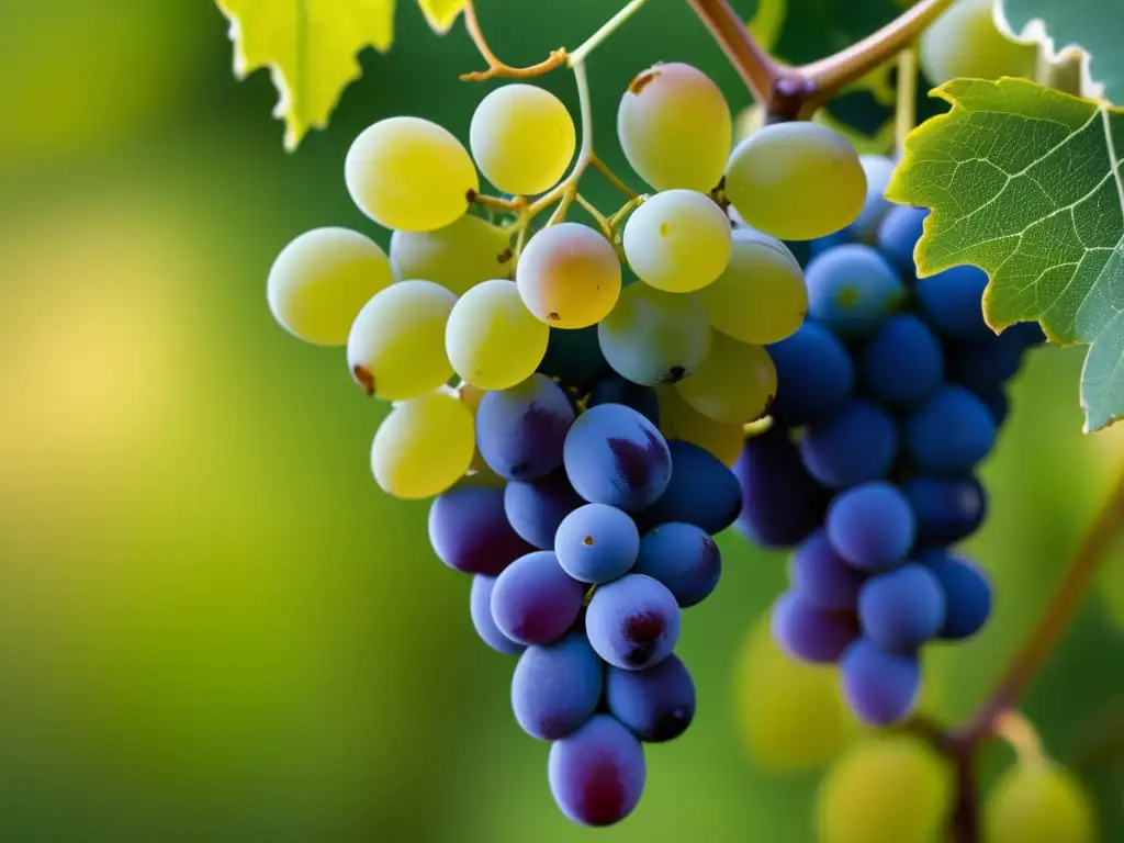 'Variedades de uva Gewürztraminer en detalle, perfectamente maduras y translúcidas, en formación abstracta sobre fondo blanco'