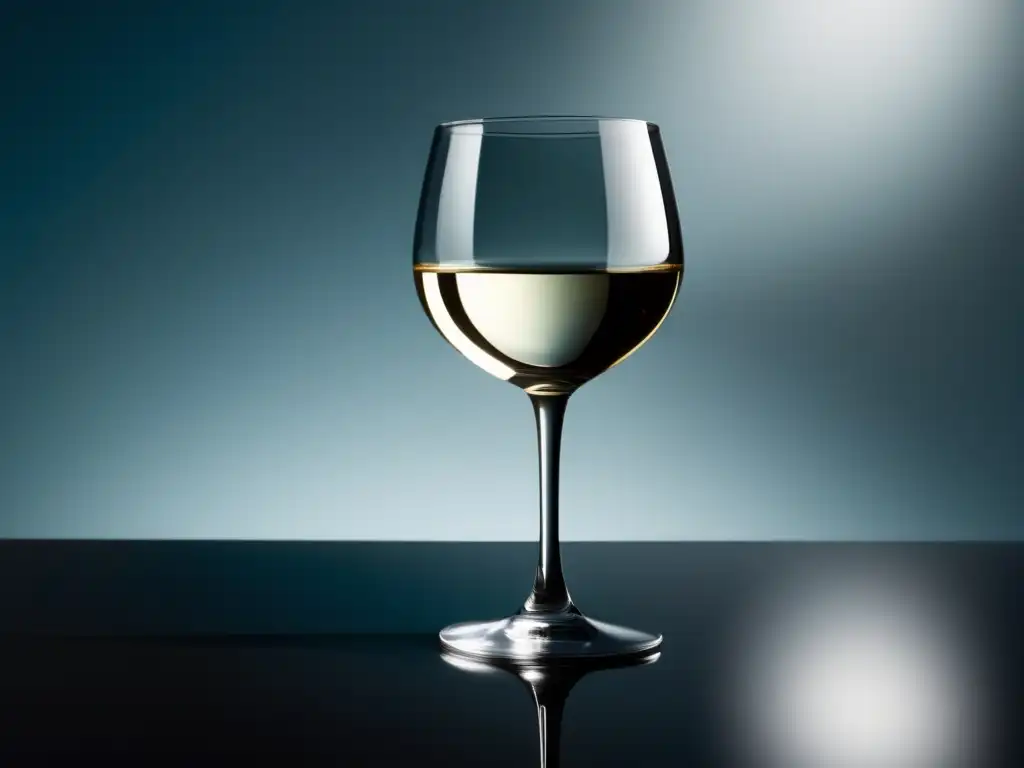 Vaso de vino minimalista con agua cristalina - Hidratación adecuada para degustar vinos