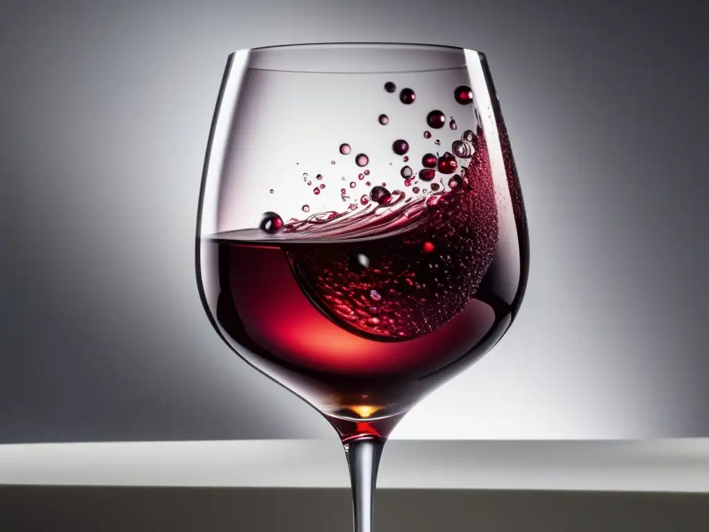 Un vaso de vino tinto muestra movimiento vinícola natural y autenticidad