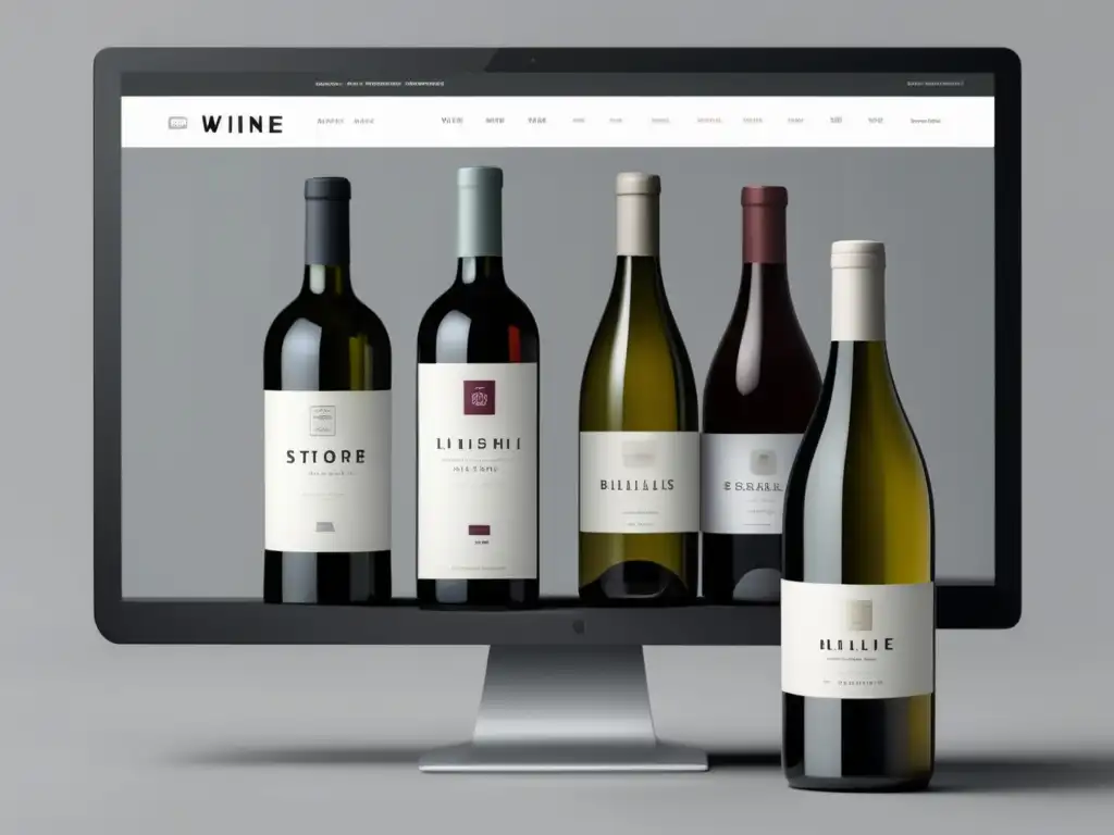 Venta online de vinos internacionales en una interfaz minimalista y elegante