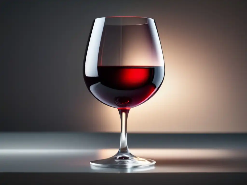 Vino tinto en vidrio, elegante y minimalista - Efectos del vino en la presión arterial