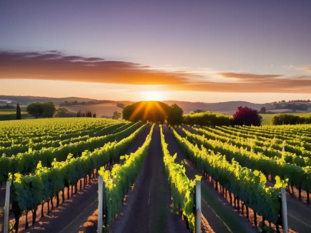 Viñedo al atardecer, Cabernet Sauvignon: historia y características destacadas