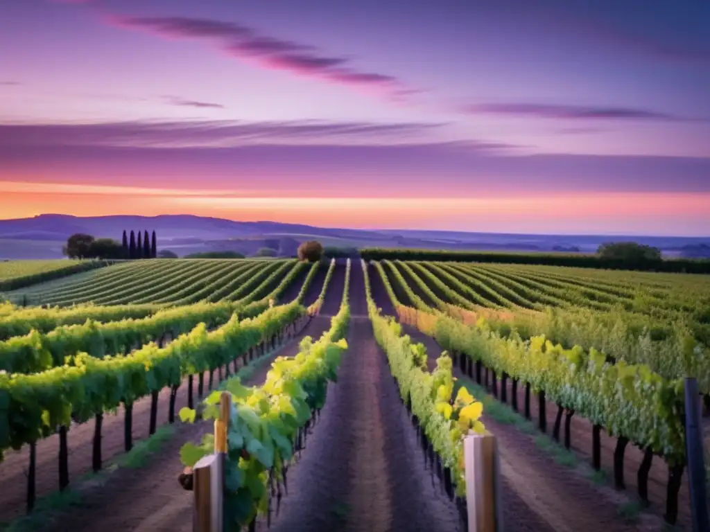 Viñedo al atardecer: Posicionamiento web para bodegas vinícolas