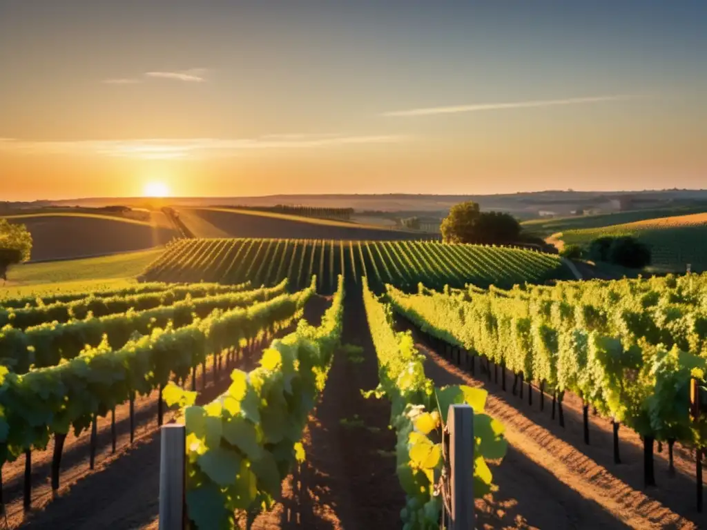 Viñedo al atardecer, vinos naturales y biodinámicos