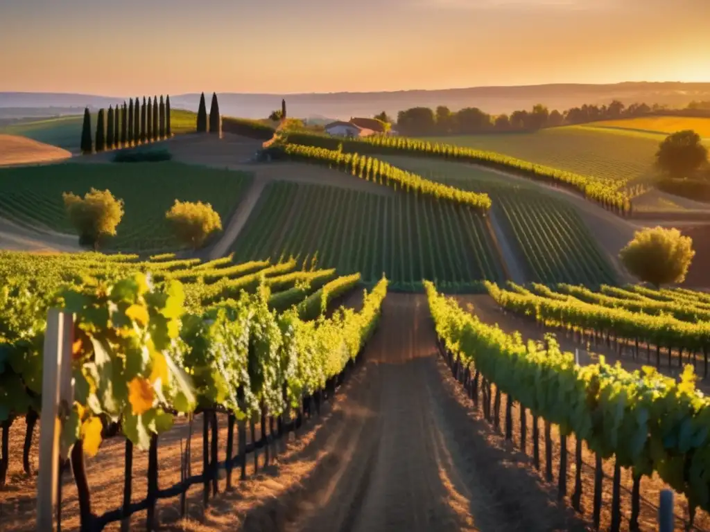 Un viñedo al atardecer: vinos naturales