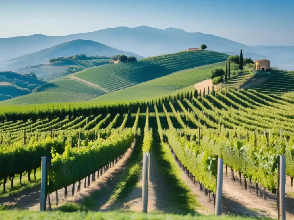 Viñedo en Campania: Fiano, uva antigua, paisaje elegante y natural