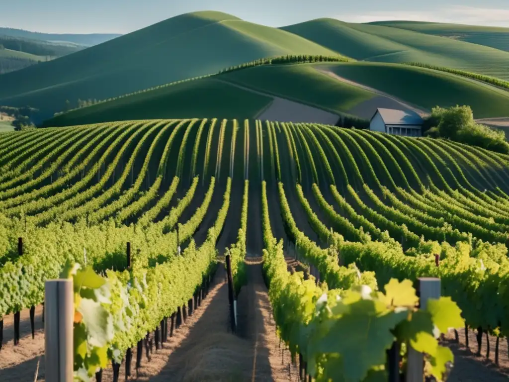 Innovación en viticultura en Canadá: viñedo 8k detallado, clima único, belleza natural y armonía entre naturaleza y tecnología