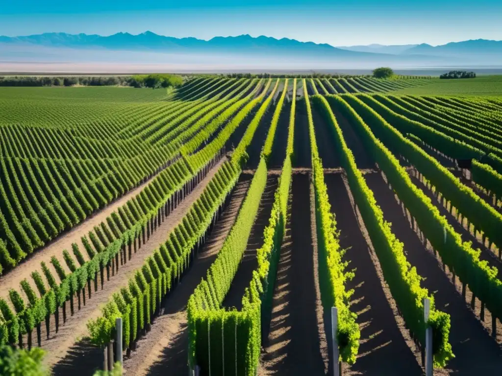 Viñedo exuberante en Mendoza, Argentina - Historia del renacer de la uva Malbec en Argentina