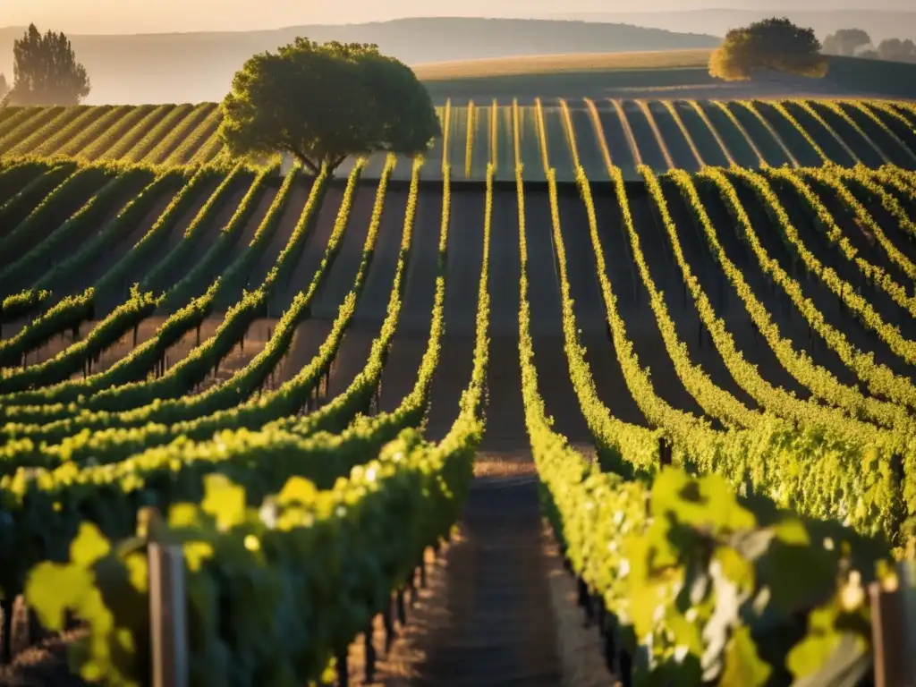 Amanecer en viñedo: Importancia denominaciones de origen en valorización del vino