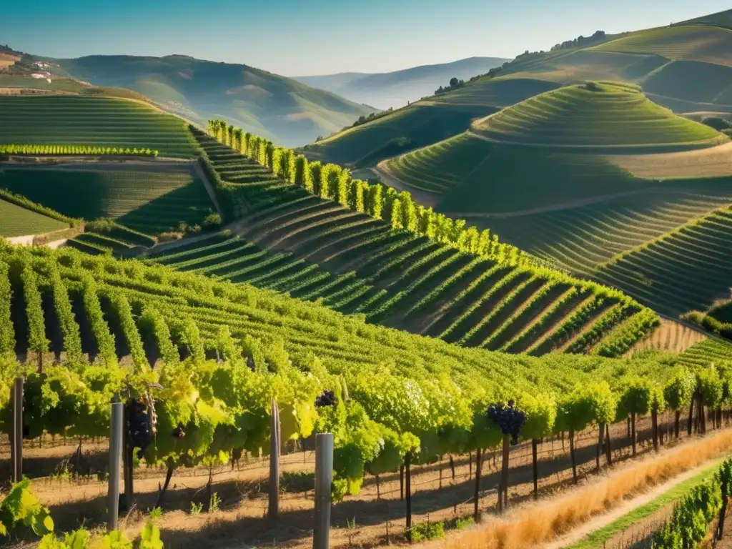 Viñedo minimalista en Ruta del Vino de Oporto: belleza natural, tranquilidad y proceso vinícola