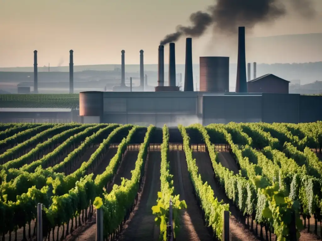 Viñedo durante la Revolución Industrial, producción de vino