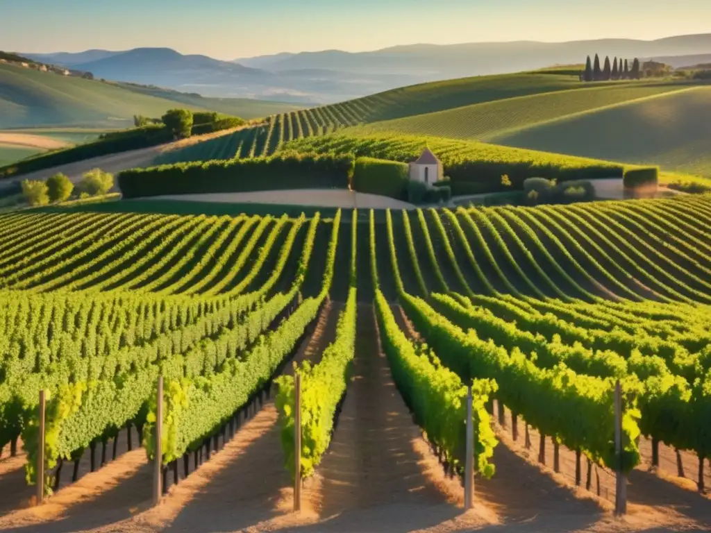 Viñedo sereno en Provenza, Francia