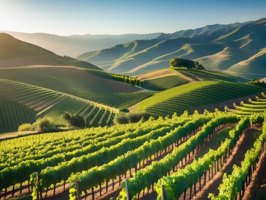 Viñedo sudamericano, terroir y vinos: paisaje impresionante con montañas, río y viñedos verdes en armonía