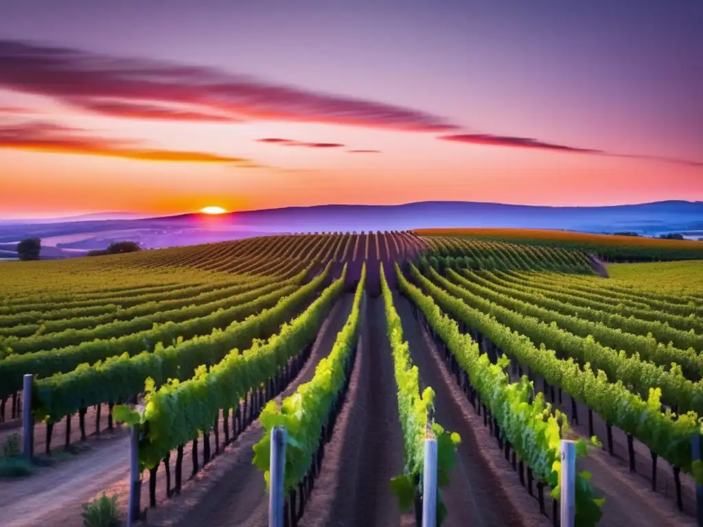 Viñedos familiares tradicionales al atardecer: belleza y legado