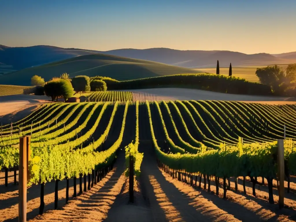 Explorando viñedos históricos al atardecer