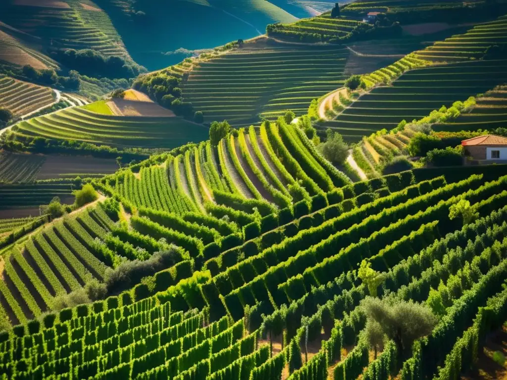 Viñedos históricos famosos del mundo en el hermoso Valle del Duero, Portugal