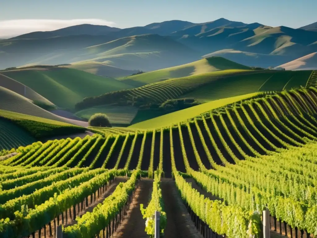 Descubriendo viñedos en Nueva Zelanda: paisaje minimalista que muestra los terroirs contrastantes de la región