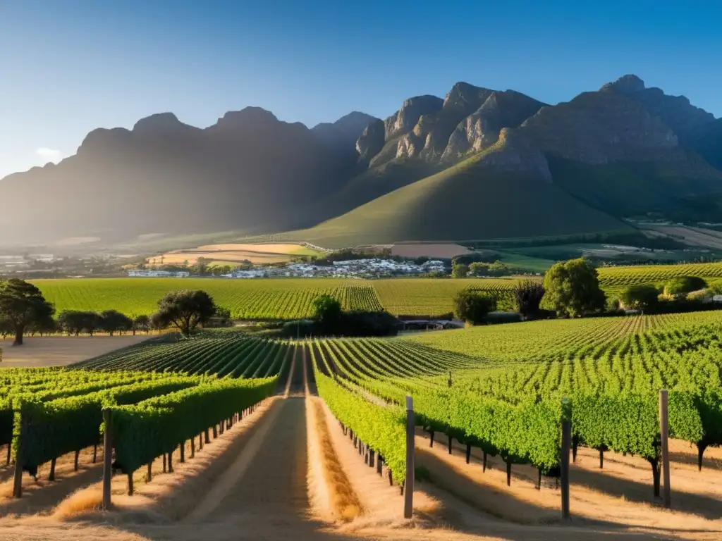 Viñedos pintorescos de Franschhoek, Sudáfrica