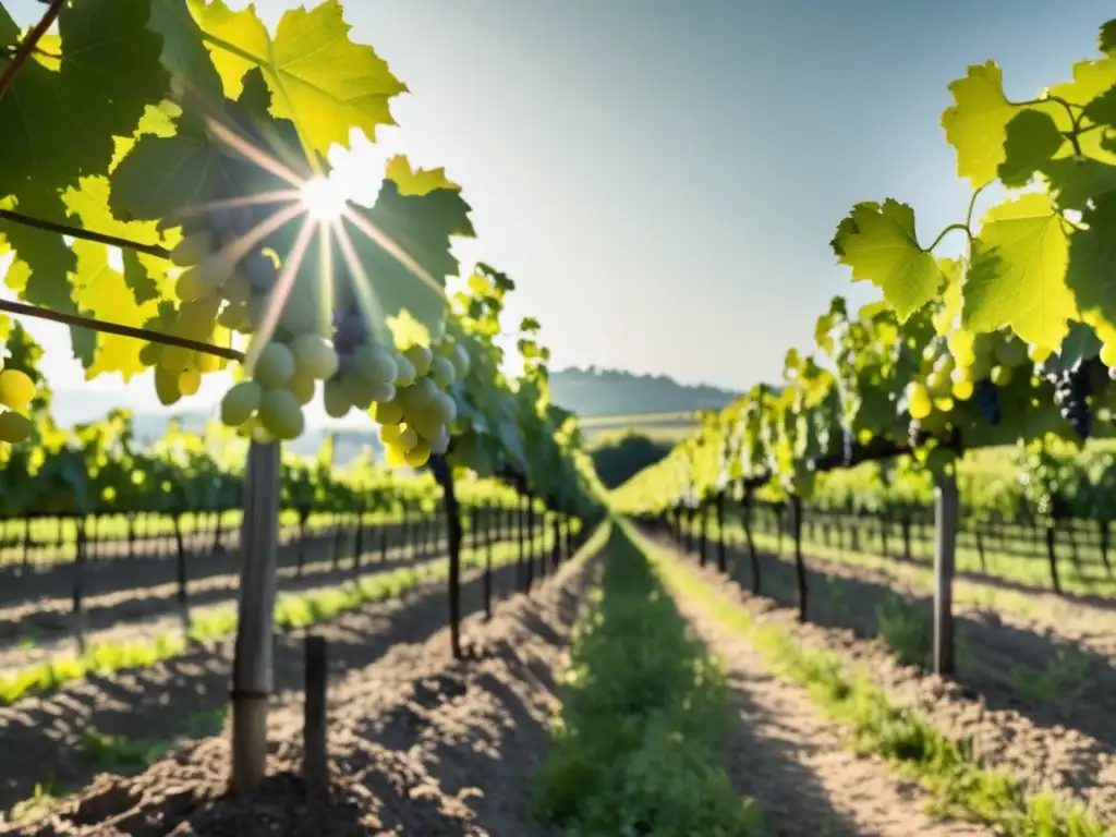 Viñedos de Prosecco con uvas maduras y hojas verdes - Variedades de uva para Prosecco