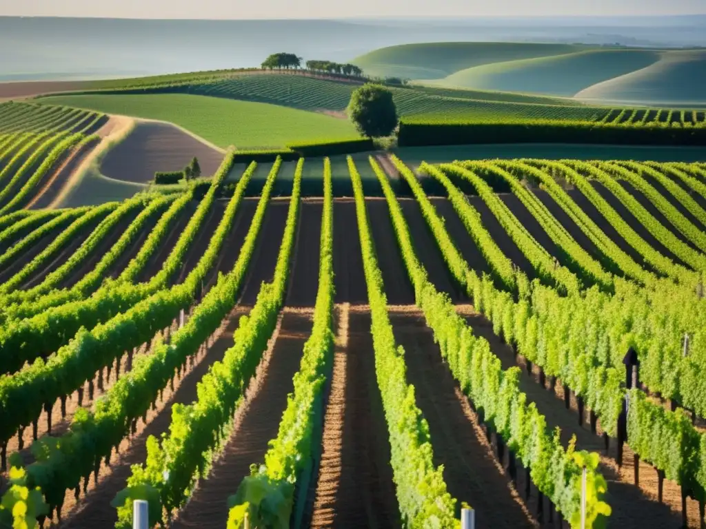 Vineyard minimalista destacando equidad en la industria vinícola