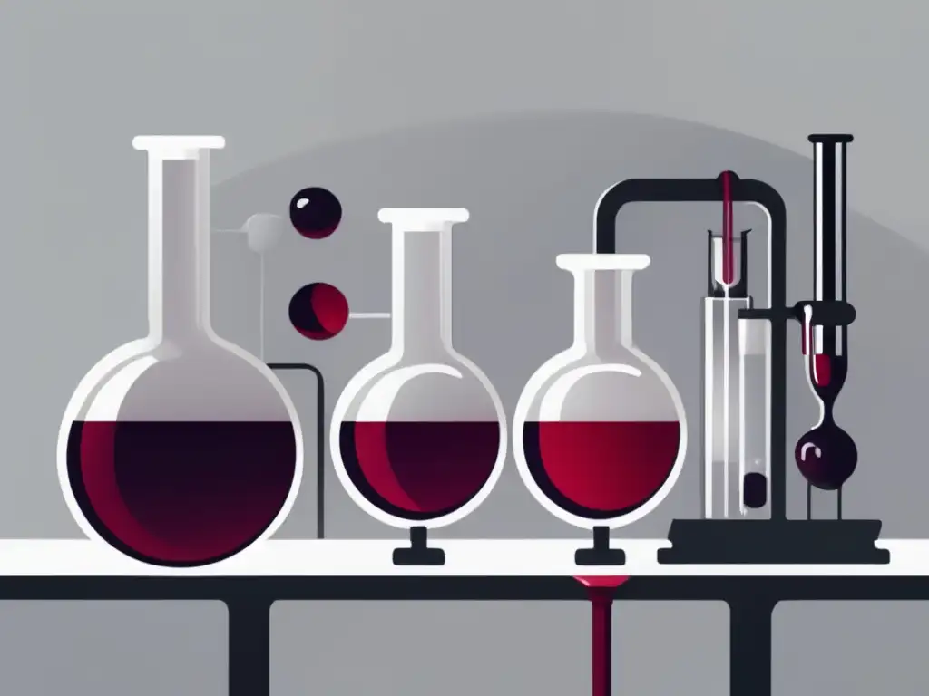 Composición química del vino sin alcohol - Laboratorio con destilación de vino